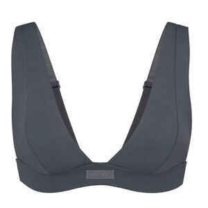Sold Out Blogger Favorite Limited Edition Skims Gunmetal Plunge Bikini Top NWT